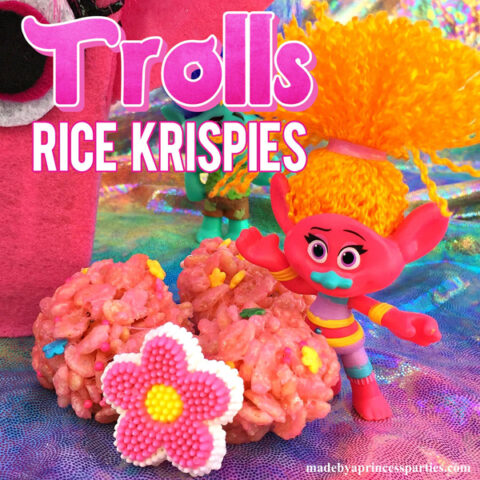 Trolls Movie Princess Poppy Pink Rice Krispie Treats