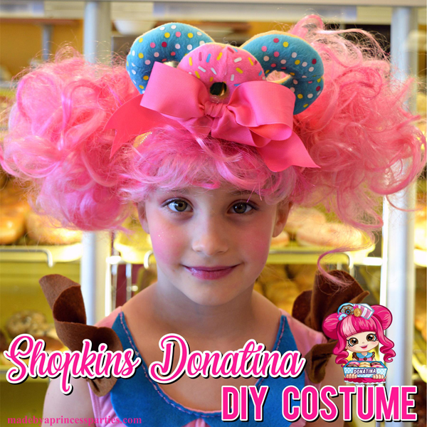 Look like an adorable Shoppie this Halloween. Follow these steps to create your own Shopkins Doll Costume just like Donatina