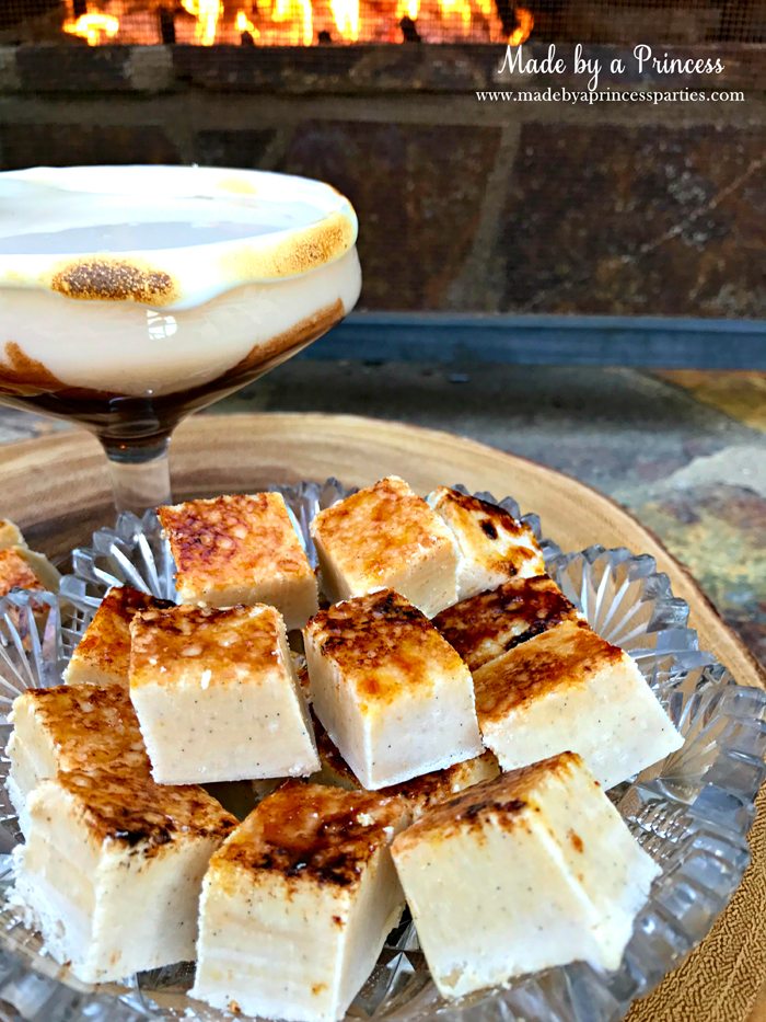 marshmallow-creme-brulee-fudge-bowl-with-toasted-marshmallow-martini-and-fireplace