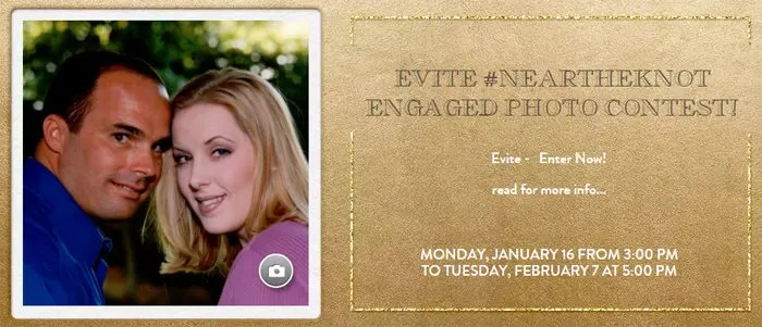 Evites #NeartheKnot Engaged Couple Photo Contest main