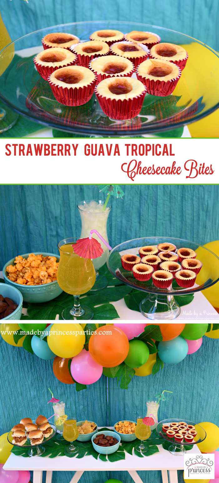 strawberry guava tropical cheesecake bites pin it