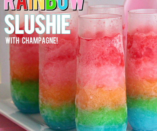 Rainbow Slushie Party Drink