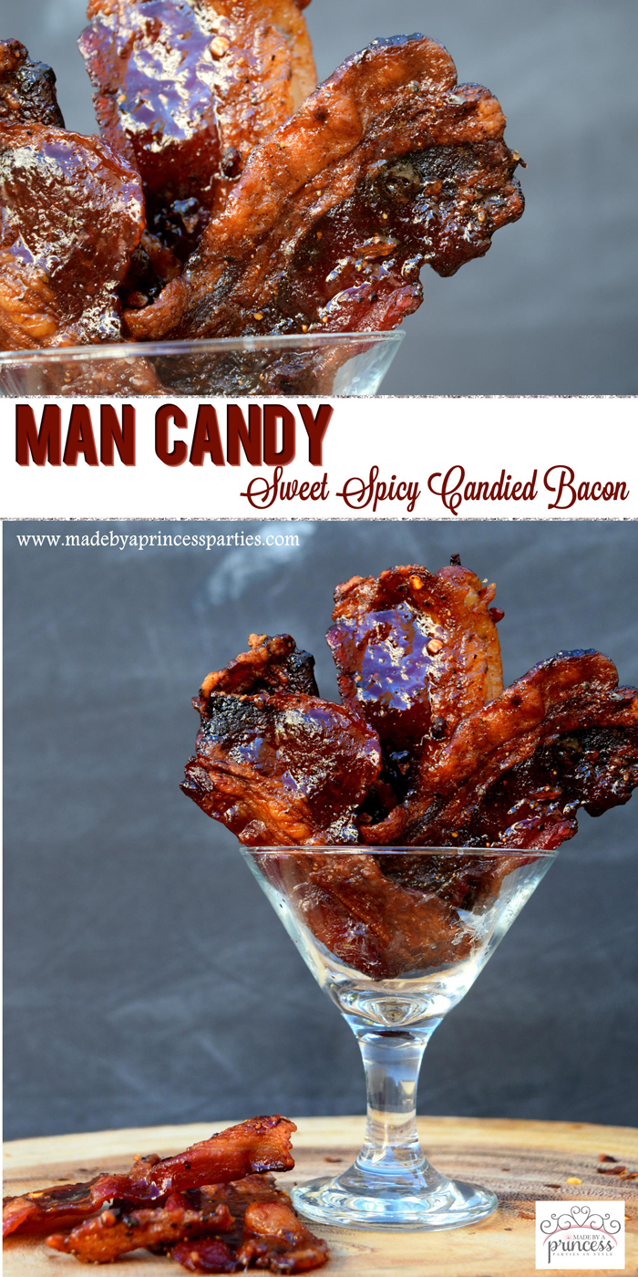 Man Candy Sweet Spicy Candied Bacon Recipe Pin It