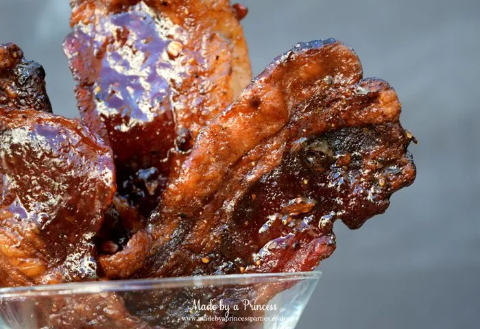 Man Candy Sweet Spicy Candied Bacon Recipe closeup of spices and sugar