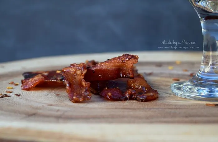 Man Candy Sweet Spicy Candied Bacon Recipe eat alone in a sandwich or in a salad