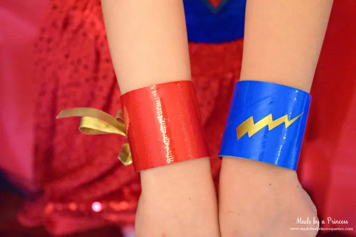 Party-Costume-Idea-How-to-Make-Superhero-Cuffs-red-and-blue