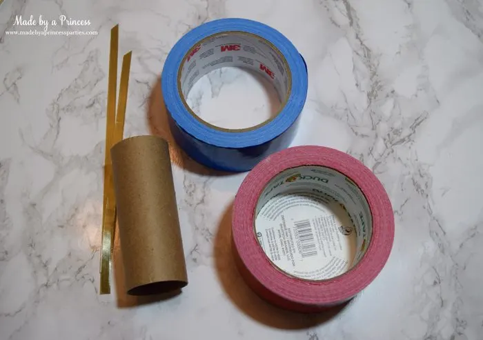 Party-Costume-Idea-How-to-Make-Superhero-Cuffs-supplies-toilet-paper-roll-duct-tape