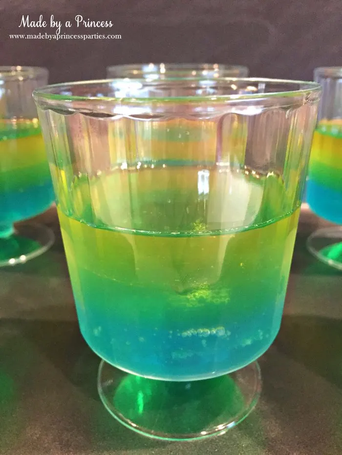 Unicorn Party Rainbow Jello Recipe lemon yellow third layer 