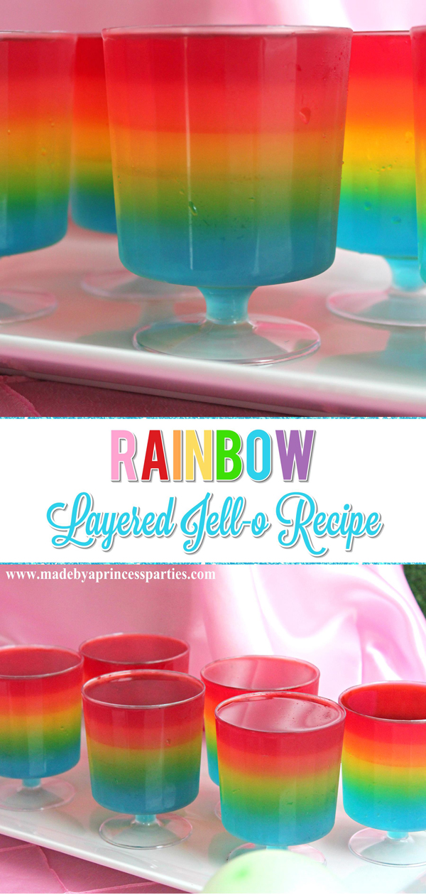 Unicorn Party Rainbow Jello Recipe - Made by a Princess