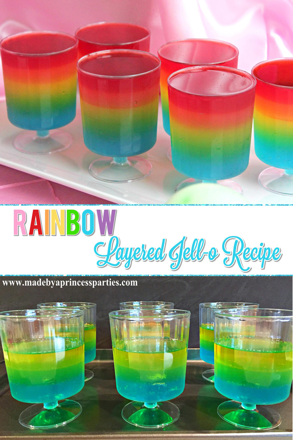 Unicorn Party Rainbow Jello Recipe - Made by a Princess