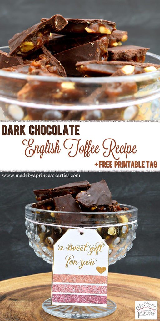 Dark Chocolate English Toffee Recipe Made by a Princess