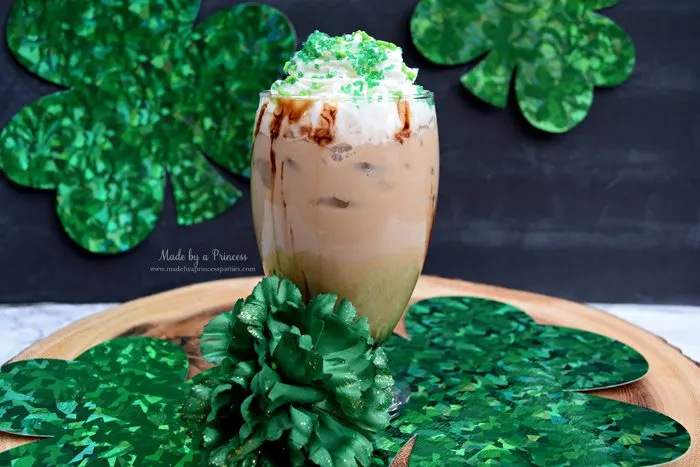 Mcdonalds Copycat Shamrock Mocha Recipe whipped cream with sprinkles