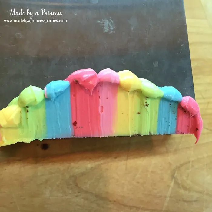 Unicorn Party Rainbow Brownies Recipe this is what it looks like after one swipe 