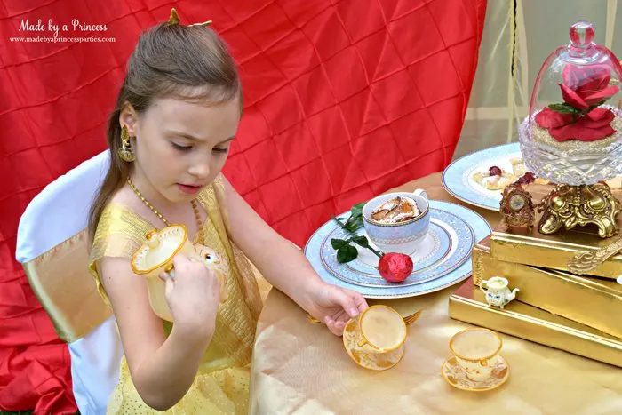 BEAUTY AND THE BEAST Themed Tea Party for Two. Belle discovering Mrs Potts' eyes move