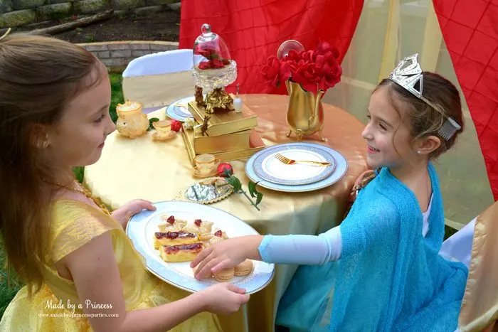 BEAUTY AND THE BEAST Themed Tea Party for Two includes macarons...of course!