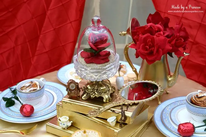 BEAUTY AND THE BEAST Themed Tea Party for Two tablesetting