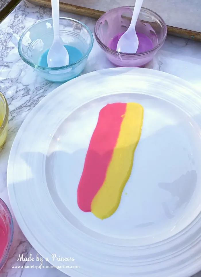 Rainbow Donuts Party Food Tutorial yellow sugar glaze