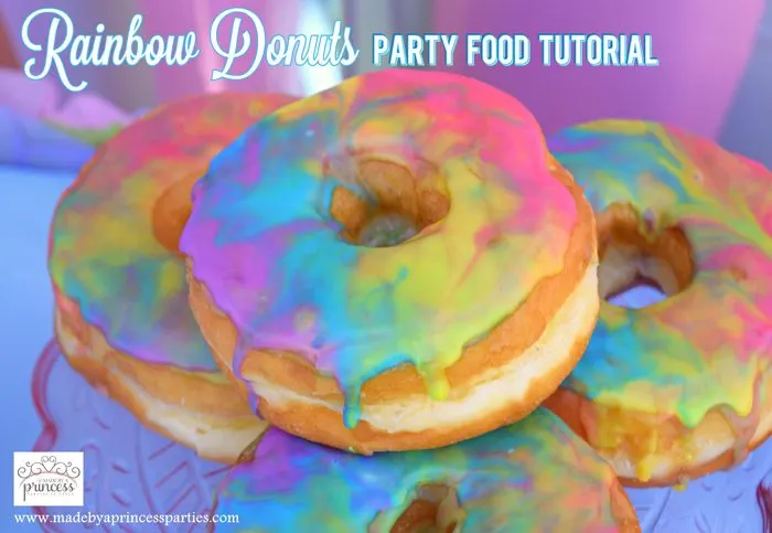 Marbled Rainbow Donuts Party Food Tutorial