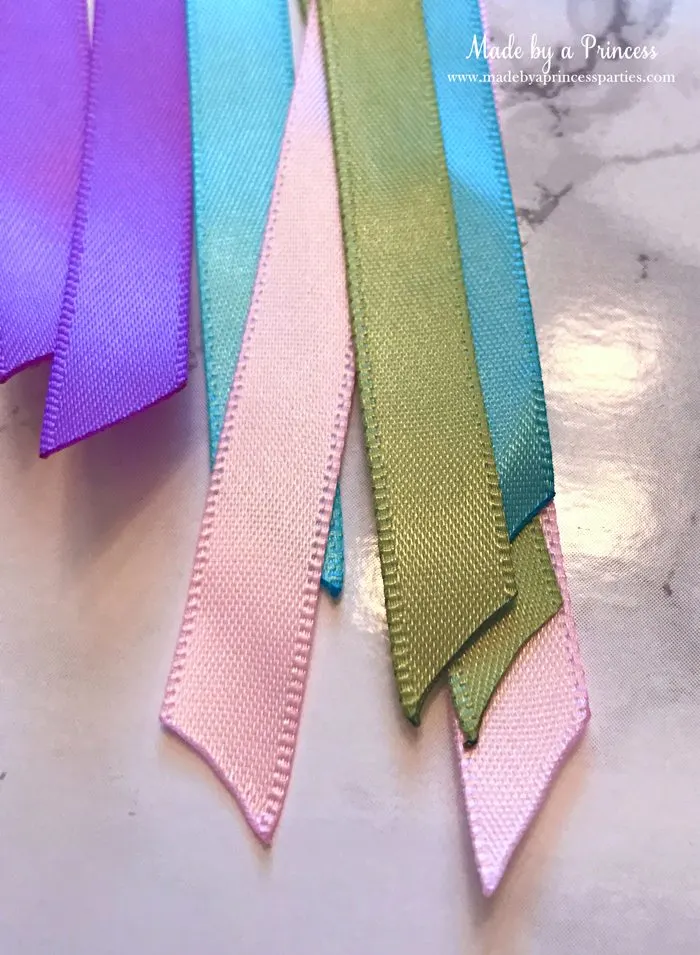 Unicorn Ribbon Wand Party Idea Tutorial heat sealed edges