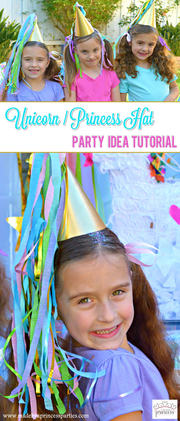 unicorn princess party hat idea tutorial pin it