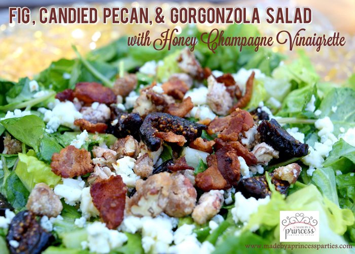 Fig Candied Pecan Gorgonzola Salad Honey Champagne Vinaigrette