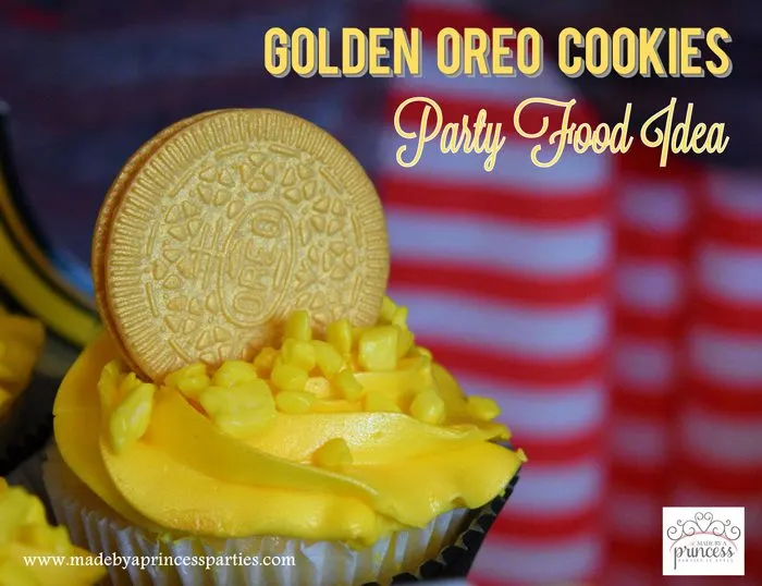 Gold Covered OREO Cookies Party Food Idea
