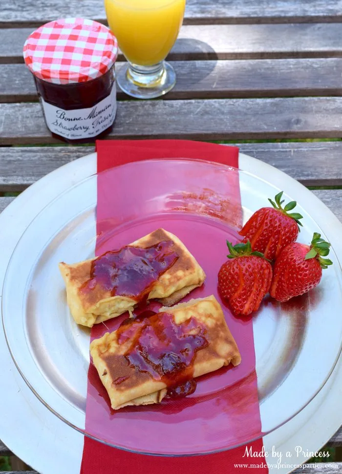 Savory Strawberry Preserves Toasted Coconut Almond Chicken Blintz Recipe perfect for mothers day breakfast