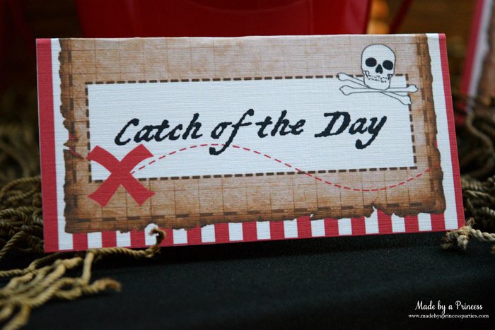pirate party food free printables catch of the day labels