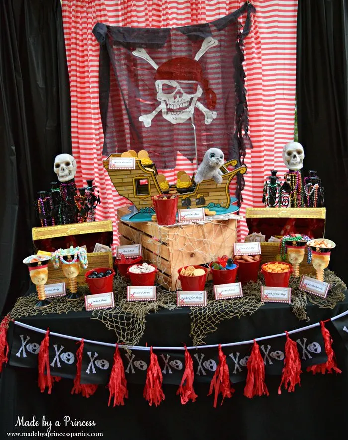 pirate party food free printables table