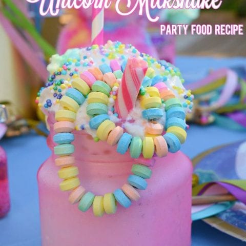 Cotton Candy Unicorn Milkshake Party Food Recipe