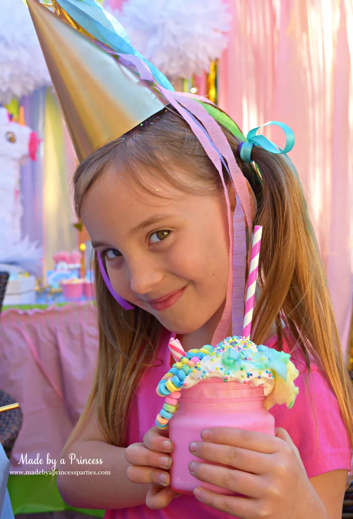 Cotton Candy Unicorn Milkshake Party Food Recipe your party guests will love this milkshake