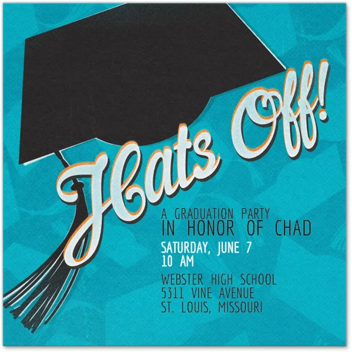 Easy Graduation Party Ideas evite invite