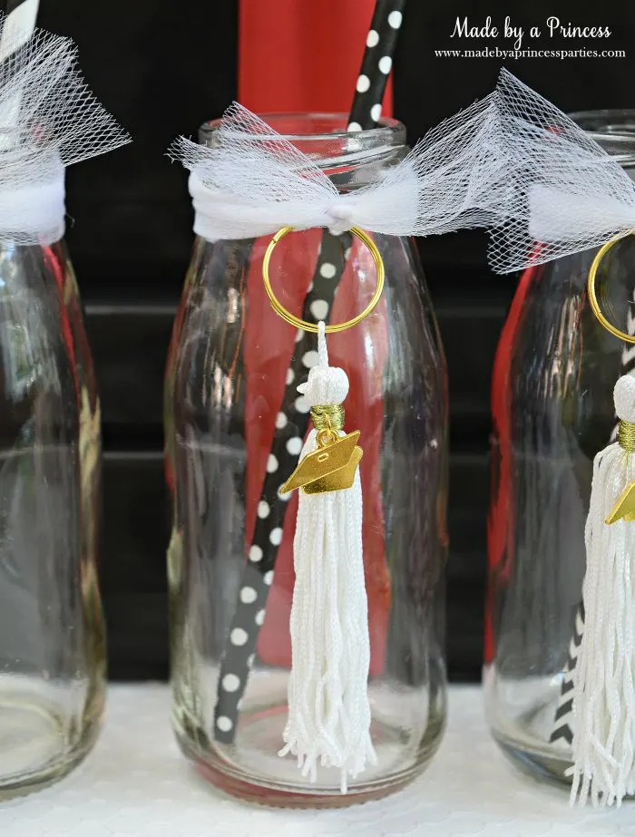 Easy Graduation Party Ideas graduation bottle with tassel