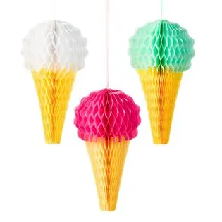 First Birthday Ice Cream Party Ideas honeycombs