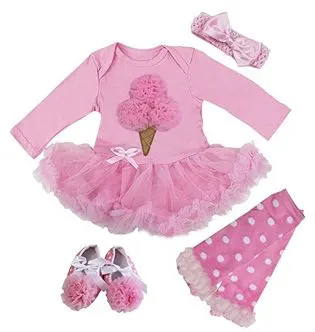 First Birthday Ice Cream Party Ideas pink tutu dress leg warmers set