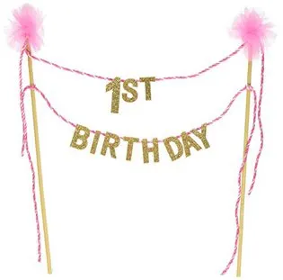 First Birthday cake banner