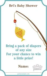 Fishing Baby Shower Ideas diaper raffle