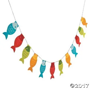 Fishing Baby Shower Ideas fish garland