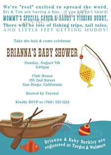Fishing Baby Shower Invitation Boy Fish, Zazzle