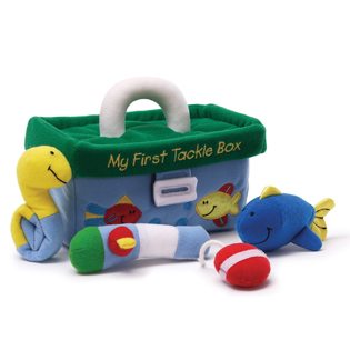 Fishing Baby Shower Ideas tackle box plush gift