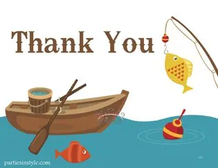 Fishing Baby Shower Ideas thank you note