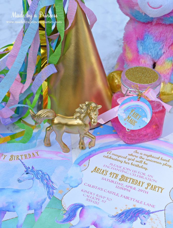 Glitter Fairy Jar Party Idea Tutorial perfect for a unicorn party favor
