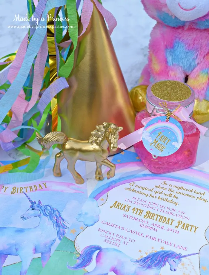 Glitter Fairy Jar Party Idea Tutorial perfect for a unicorn party favor