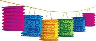 Moana Party Ideas tiki lantern garland