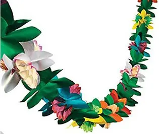 Moana Party Ideas tissue garland