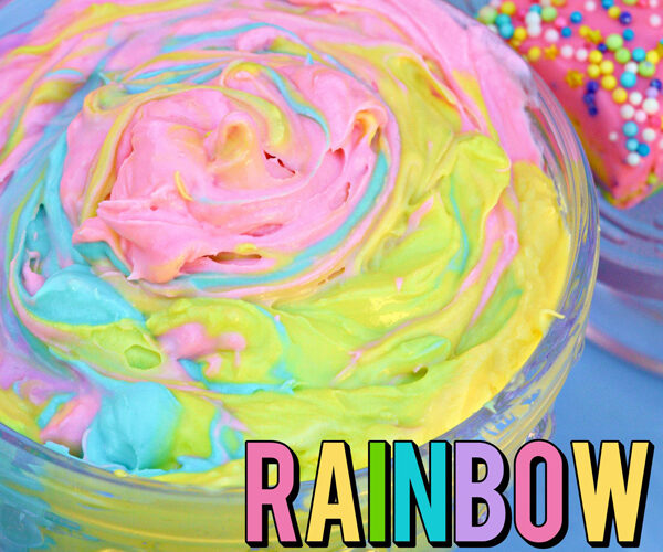 Unicorn Party Rainbow Marshmallow Cream Cheese Fruit Dip Recipe