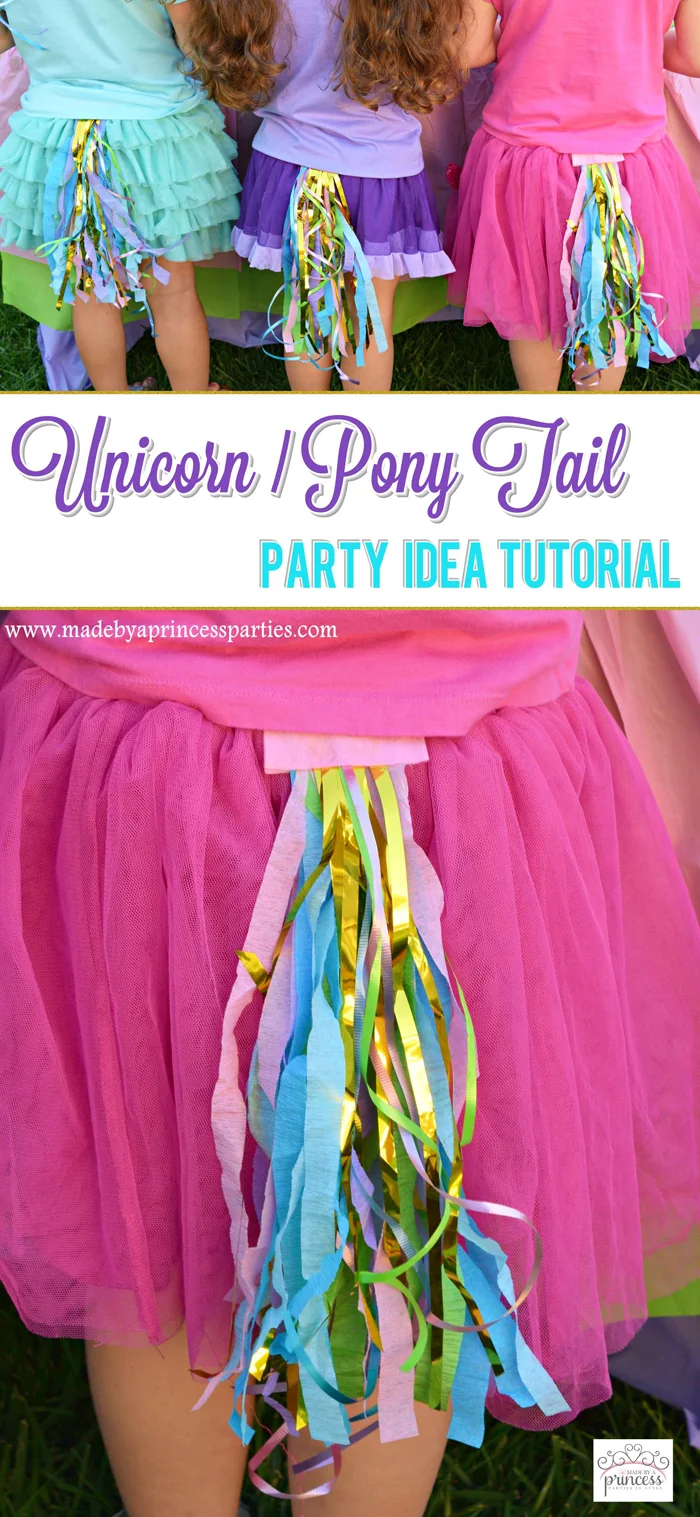 unicorn tail party idea tutorial pin it