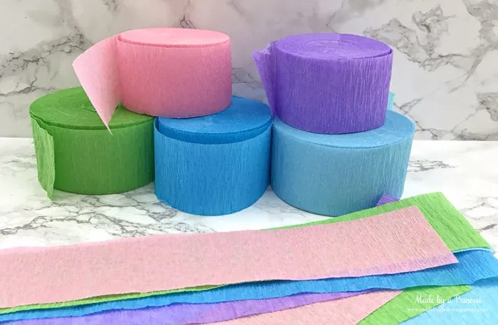 unicorn tail party idea tutorial supplies