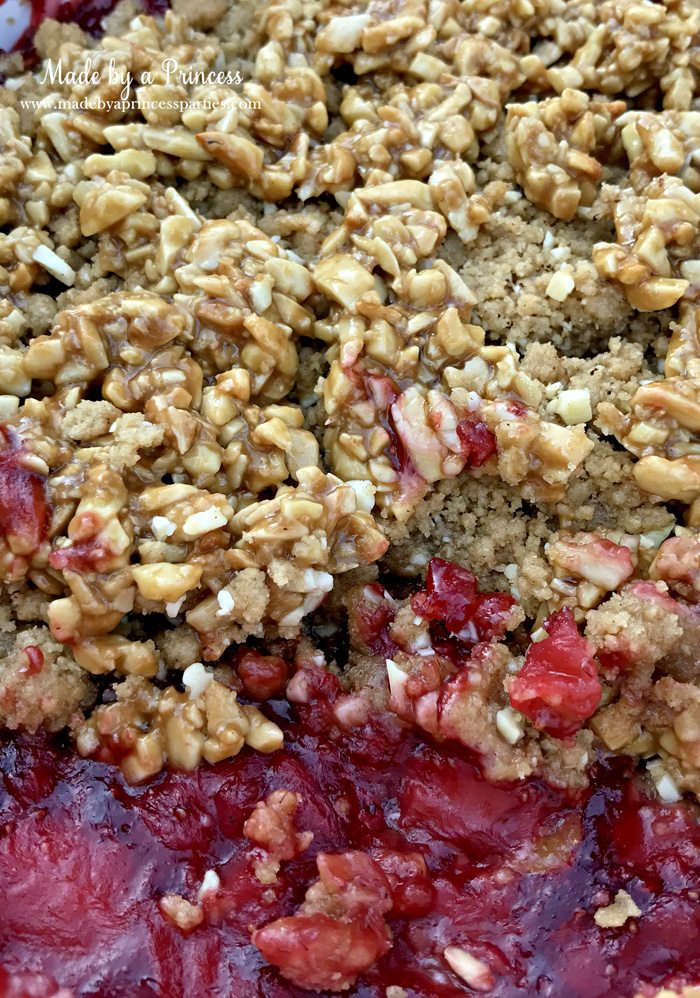 strawberry almond cobbler hot from the oven | Made by a Princess
