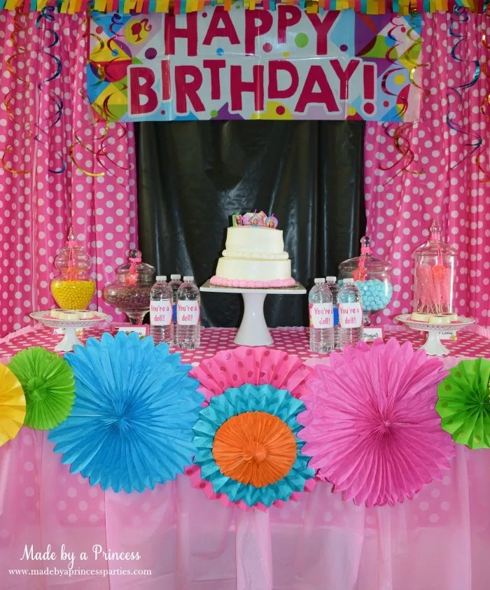 Fashionista Barbie Party Ideas Candy Buffet - Made by a Princess #barbie #barbieparty